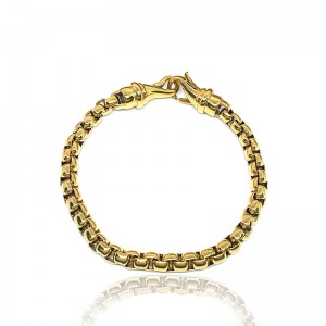 Evropská a americká módnínerezová ocel Zlatý velkorysý velkorysý perlový řetěz,náramek